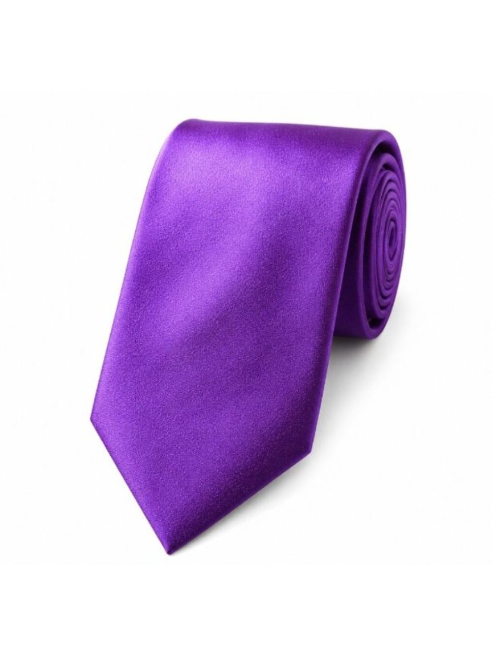 The Tie Bar Purple Silk Skinny Tie Satin Solid Slim Neck Tie Mens Designer